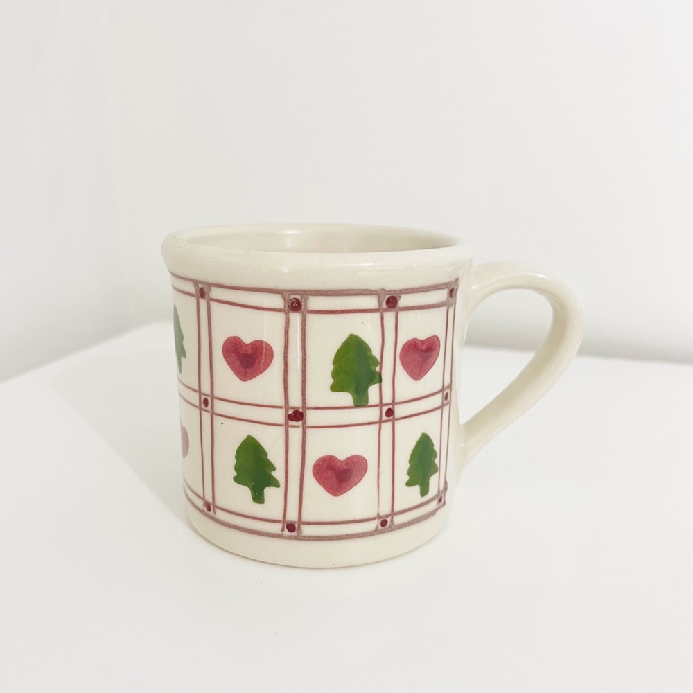 Hartstone Pottery Hearts And Trees Farmhouse Coffee Mug